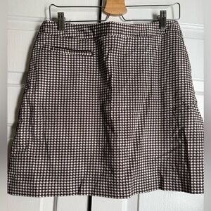 Houndstooth Skirt / Skort Brown & White size 10